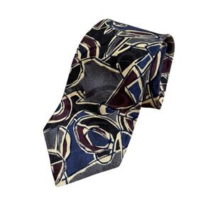 100% Italian Silk Bugatti Abstract Print Tie